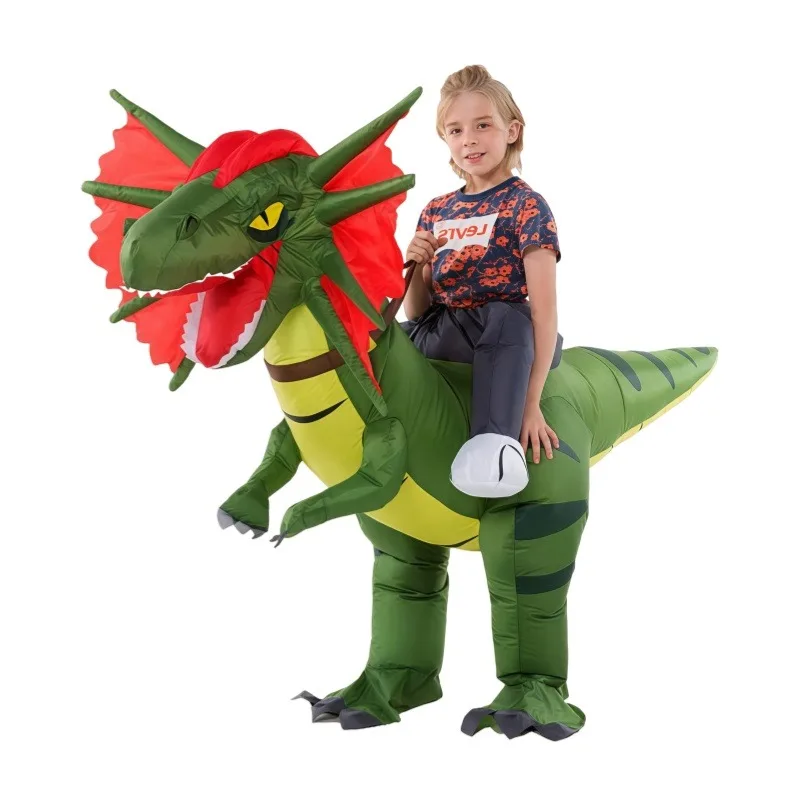 

Cycling inflatable Triceratops dinosaur costume Halloween dinosaur series party set Halloween celebration party props gifts