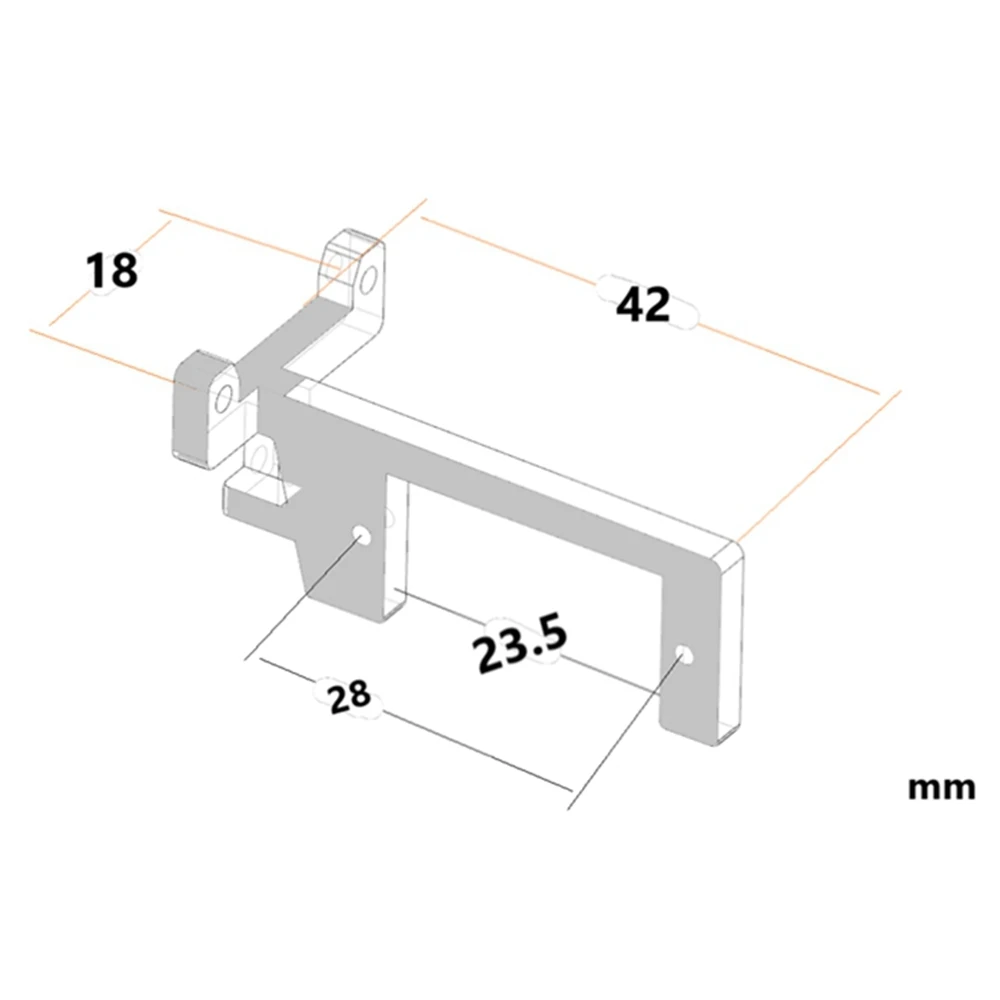 Gearbox Shift Steering Gear Bracket Servo Mount for 1/14 RC Truck Trailer MAN Car DIY Parts,3