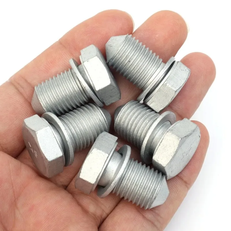 

Набор шайб для слива масла N90813202, масляный поддон двигателя, болт для слива масла, сменные аксессуары для Volkswagen Audi