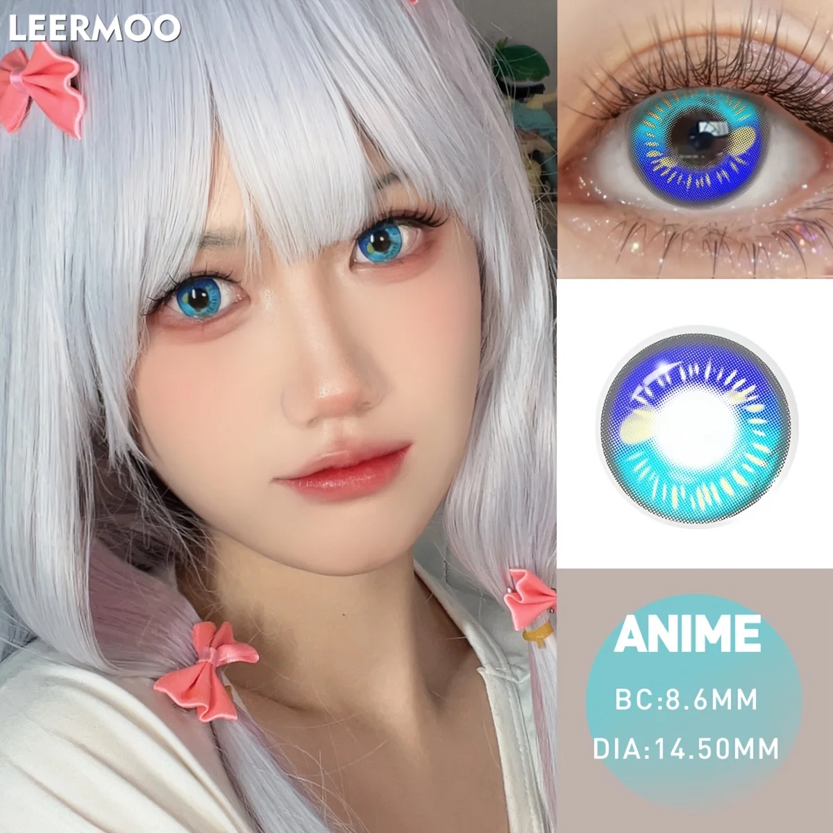 VISUASHOW Eye Beauty Farbige Kontaktlinsen Anime Cosplay Natürliche Weiche Linsen für Coser Tägliche Party Halloween Make-up Kontaktlinsen – Detail 3