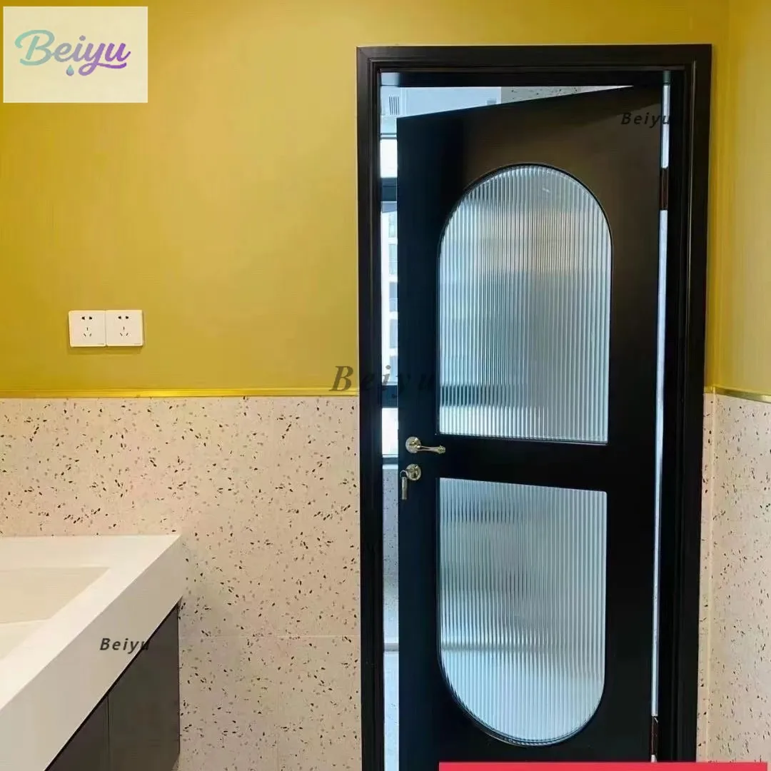 

French Arch Painted Composite Glass Arc White Modern Simple Room Bedroom Composite Bathroom Wooden Door