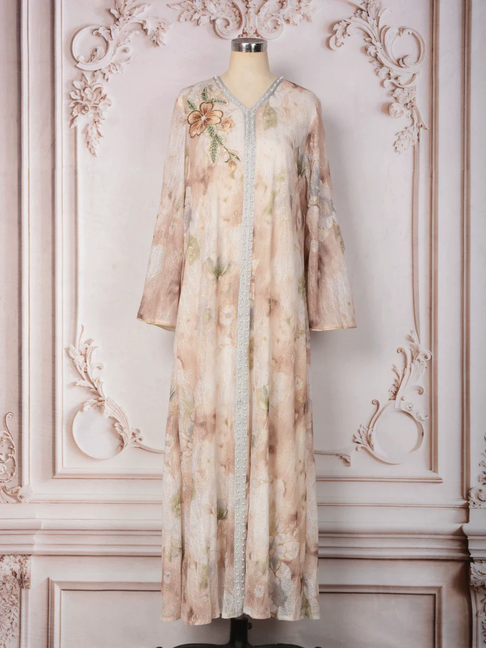 

Islamic Ramadan Moroccan Muslim Middle East Luxury Fashion Clothing Hot Diamond Beaded Elegant Dress Robe Evening Dress