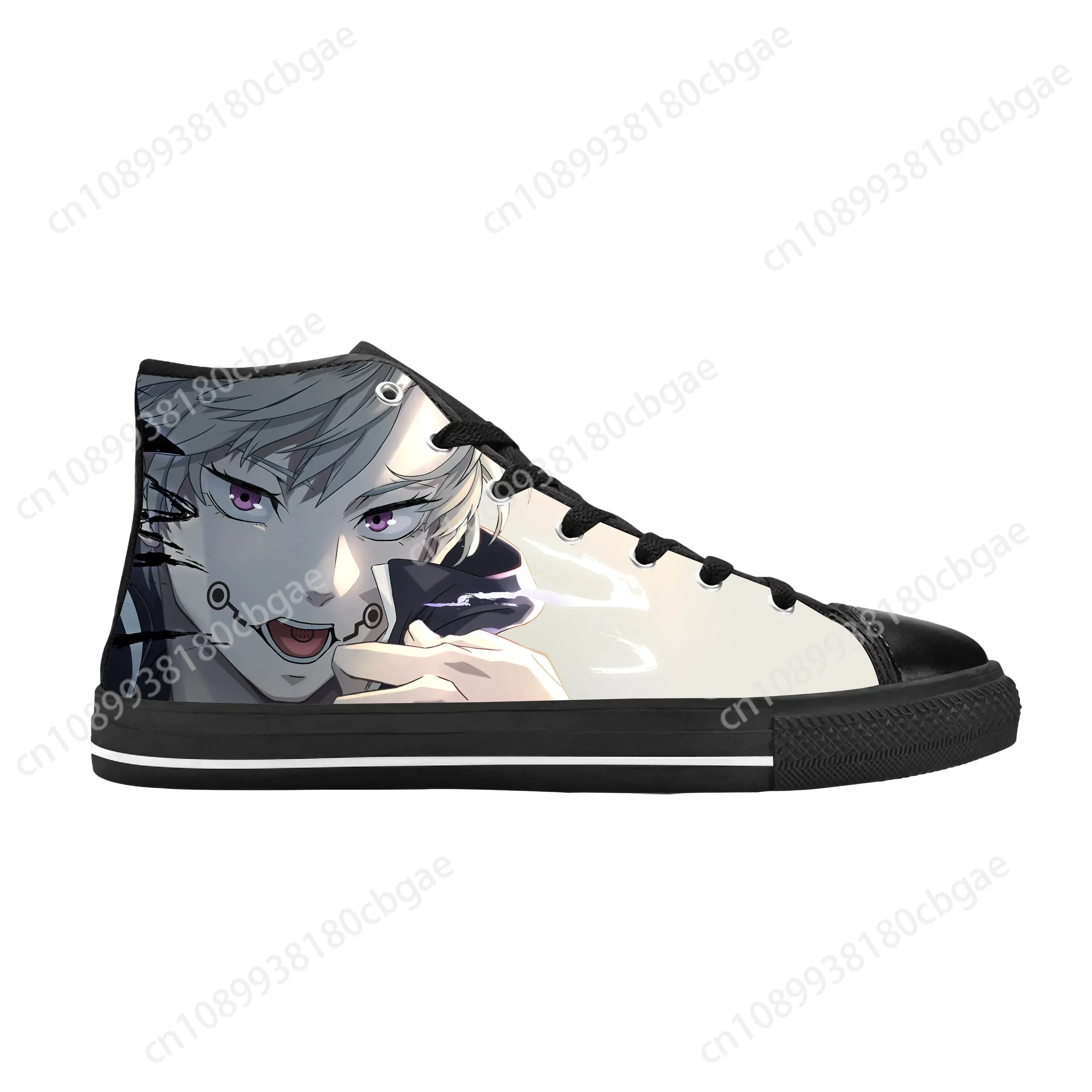 Japanese Anime Manga Jujutsu Kaisen Inumaki Toge Casual Cloth Shoes High Top Comfortable Breathable 3D Print Men Women Sneakers