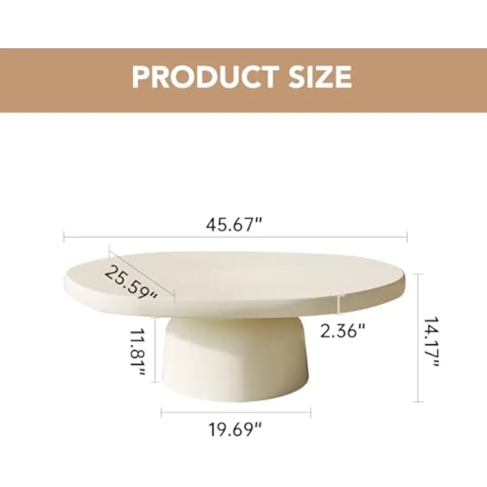 매끄러운 표면과 둥근 모서리를 갖춘 우아한 타원형 커피 테이블로 실용적이고 유지 관리가 용이하도록 디자인되었습니다.