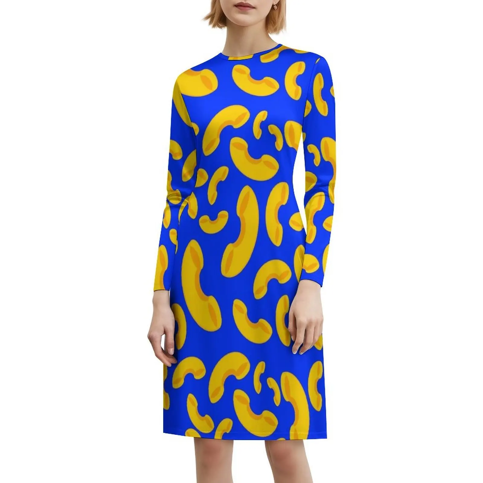 فستان بوهيمي من الجبن بدون أكمام، فستان متعدد الطباعات لحفلات العطلات على الشاطئ وفساتين نسائية من جبنة معكرونة الجبن