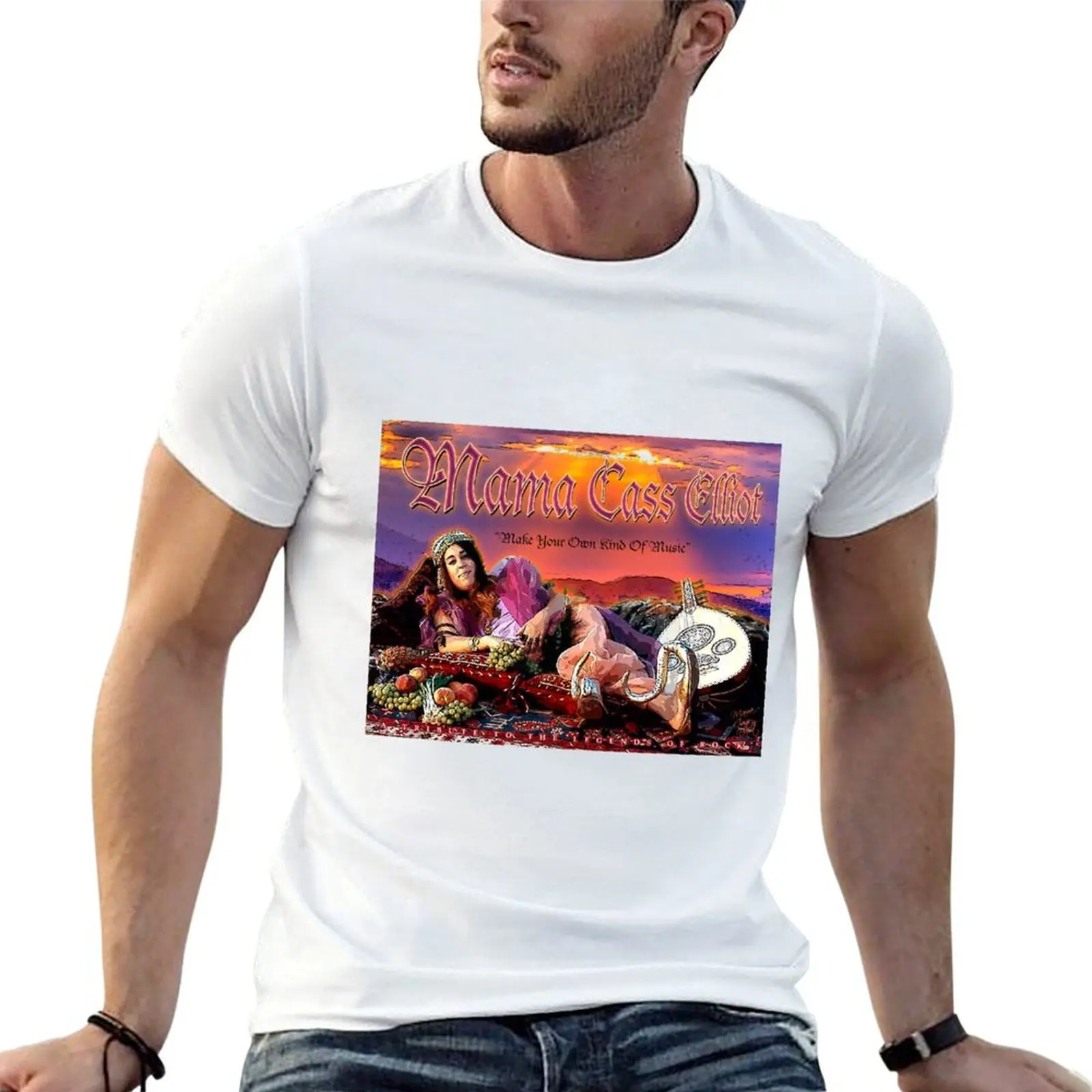 Mama Cass Elliot Make Your Own Kind Of Music D-1 Pillows & Totes Camiseta informal minimalista de manga corta