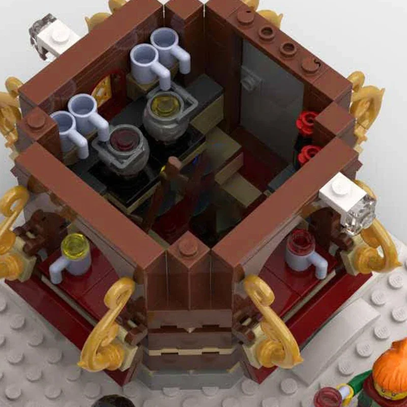 1302 Uds. Bloques de construcción MOC juguete educativo pueblo de invierno mercado de Navidad regalo creativo para niños cumpleaños proyecto DIY