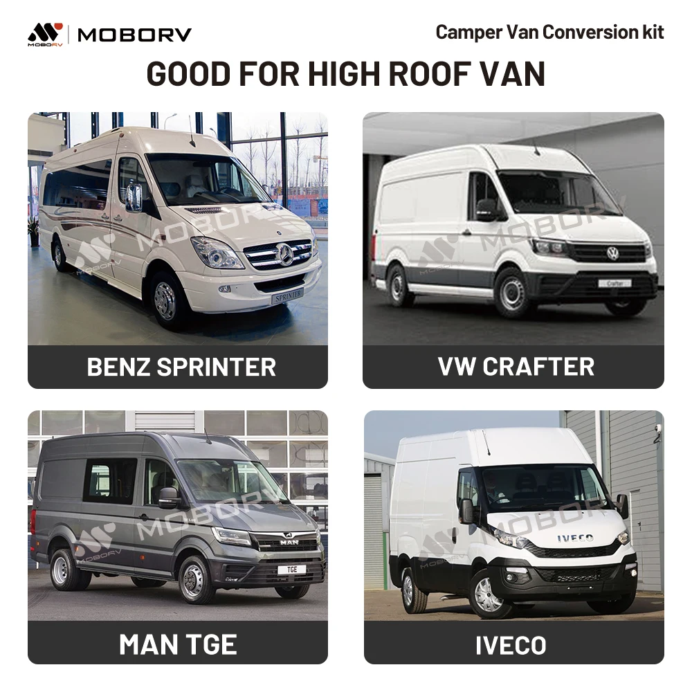 MOBORV Sprinter Crafter MAN IVECO Camper Van Conversion Kit Light Weight Cabinet CE Certified Appliance DIY Flat Pack Kitchen