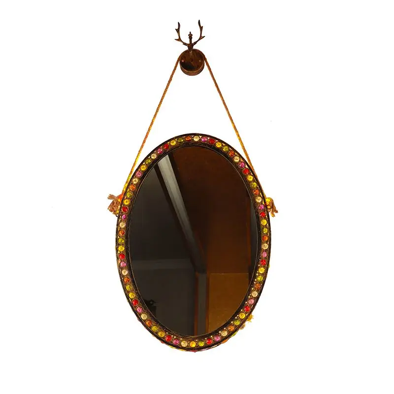 South East Asia Thai Mirror Light Mirror Headlight Tea Room Restaurant Hotel B & B Living Room Ambient Light Coffee Wall Hanging