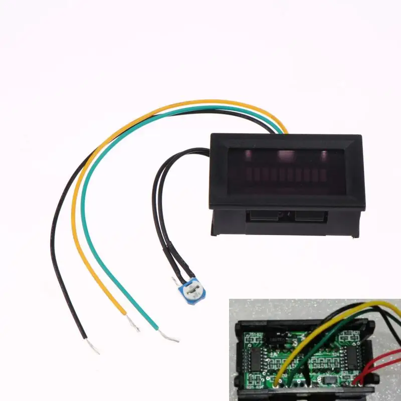 Fuel Level Gauge Indicator 12V Universal Motorcycle Car Oil Scale Meter LED Oil Scale Meter