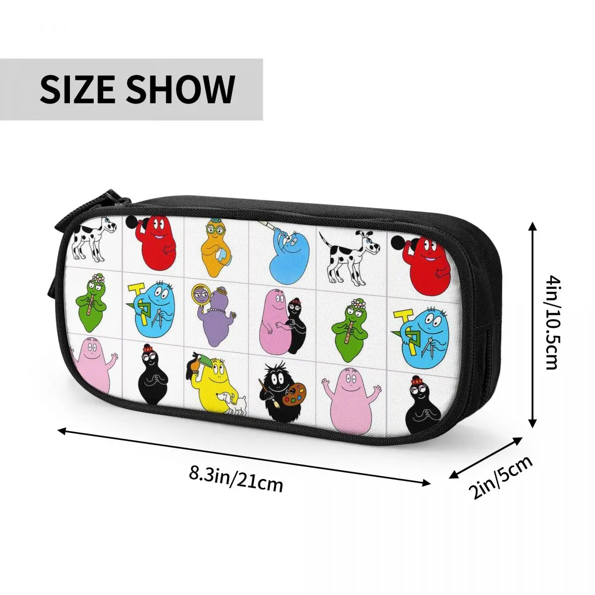 Imagem -06 - Les Barbapapa Collage Pencil Case Pai Criança Animação Pen Bolsa para Crianças Grande Capacidade Material Escolar Presentes