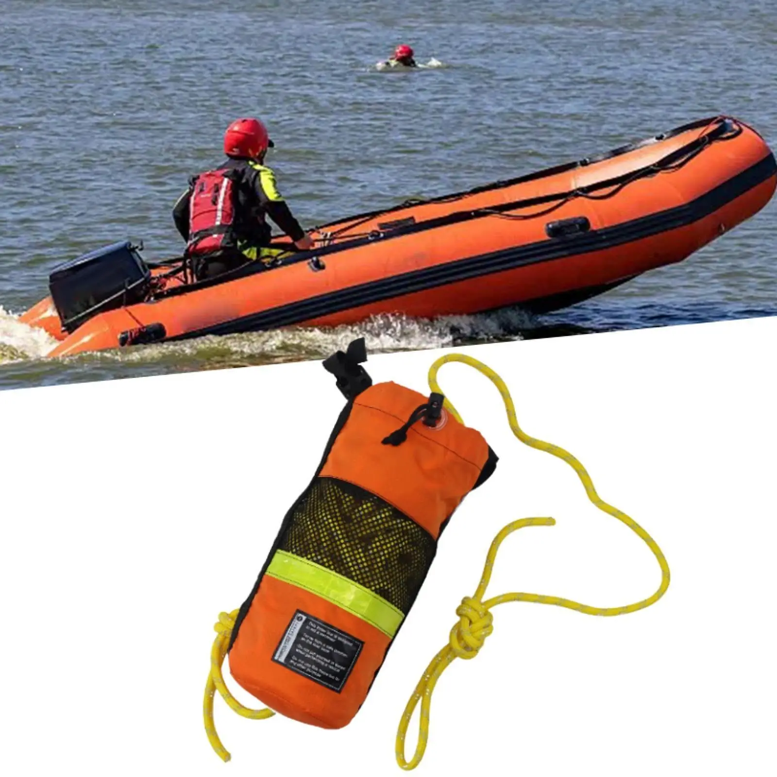 Throw Bag Throw Bag for with Reflective Rope for Canoe Sailing Ice Fishing