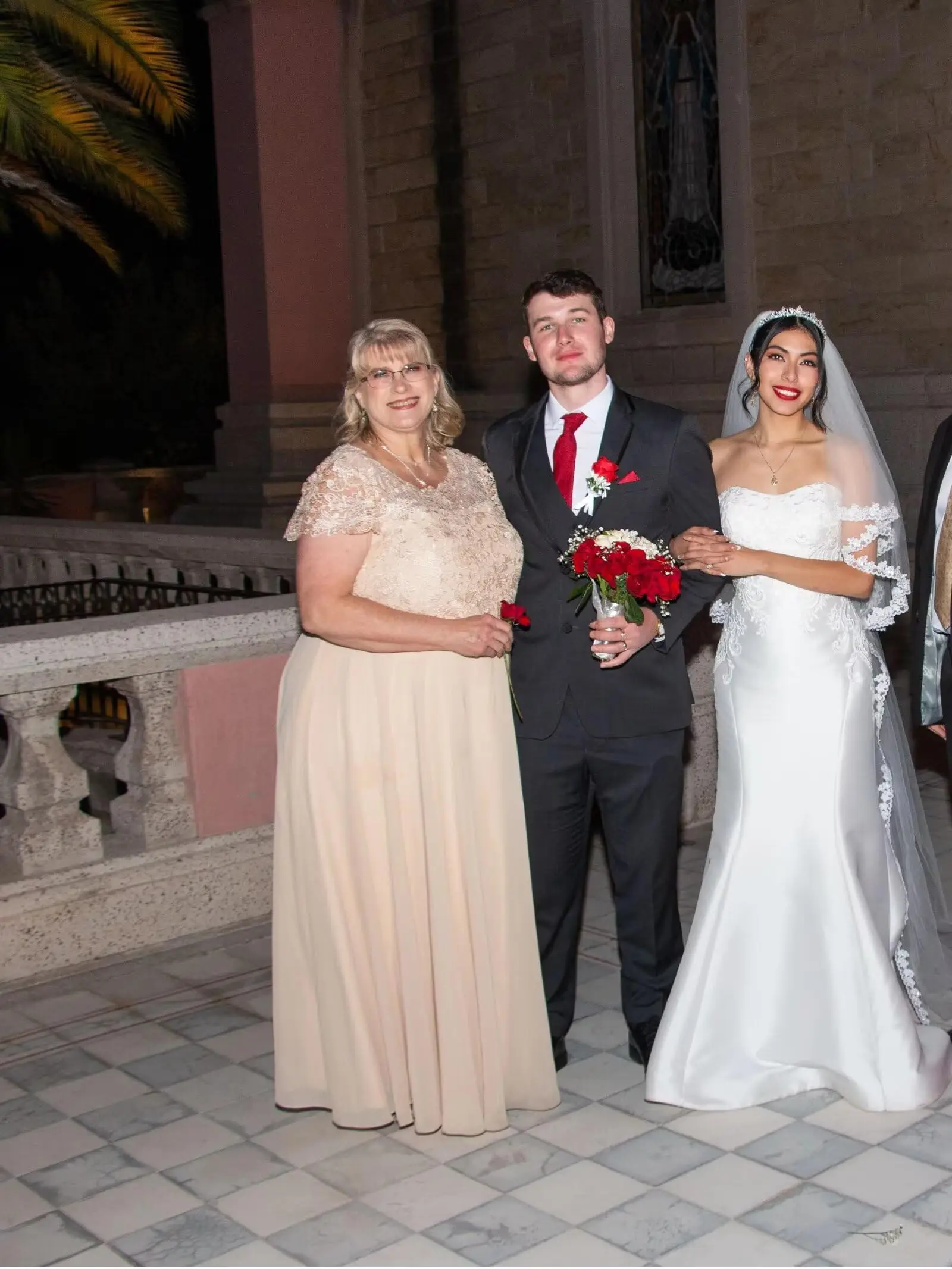 Vestidos para madre de la novia, apliques de encaje de gasa, vestido de manga corta para madre del novio, vestido Formal largo