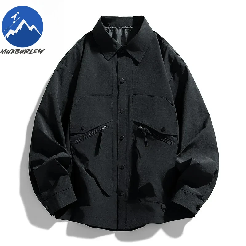 Maxbarley Plus Size Jacket Mens Fashionable Casual Adventure Windbreaker Loose Fit Lightweight Comfortable Autumn Outerwear 8XL