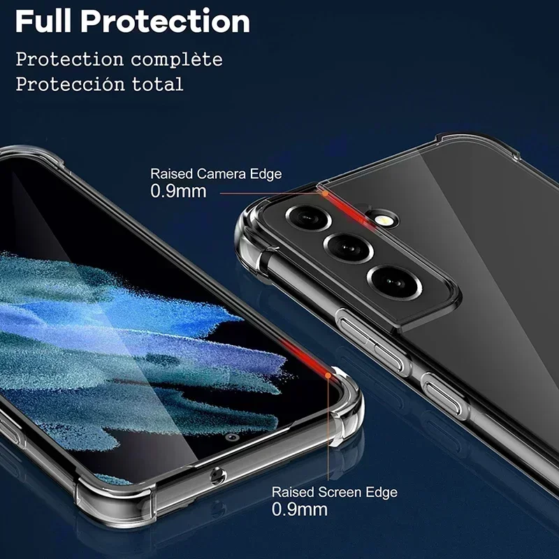 Противоударный чехол для телефона Samsung Galaxy S23 S21 S22 S20 Ultra Plus FE S10 S8 S9 Note 20 Plus A54 A53 A52 A51 A50 Силиконовый чехол