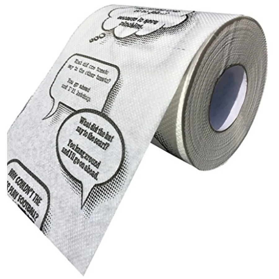 Funny Toilet Paper with Printed Jokes and Riddles - 85 Ft Toilet Roll, Quilted for Comfort - Fun Gifts for Women, Perfect Prank