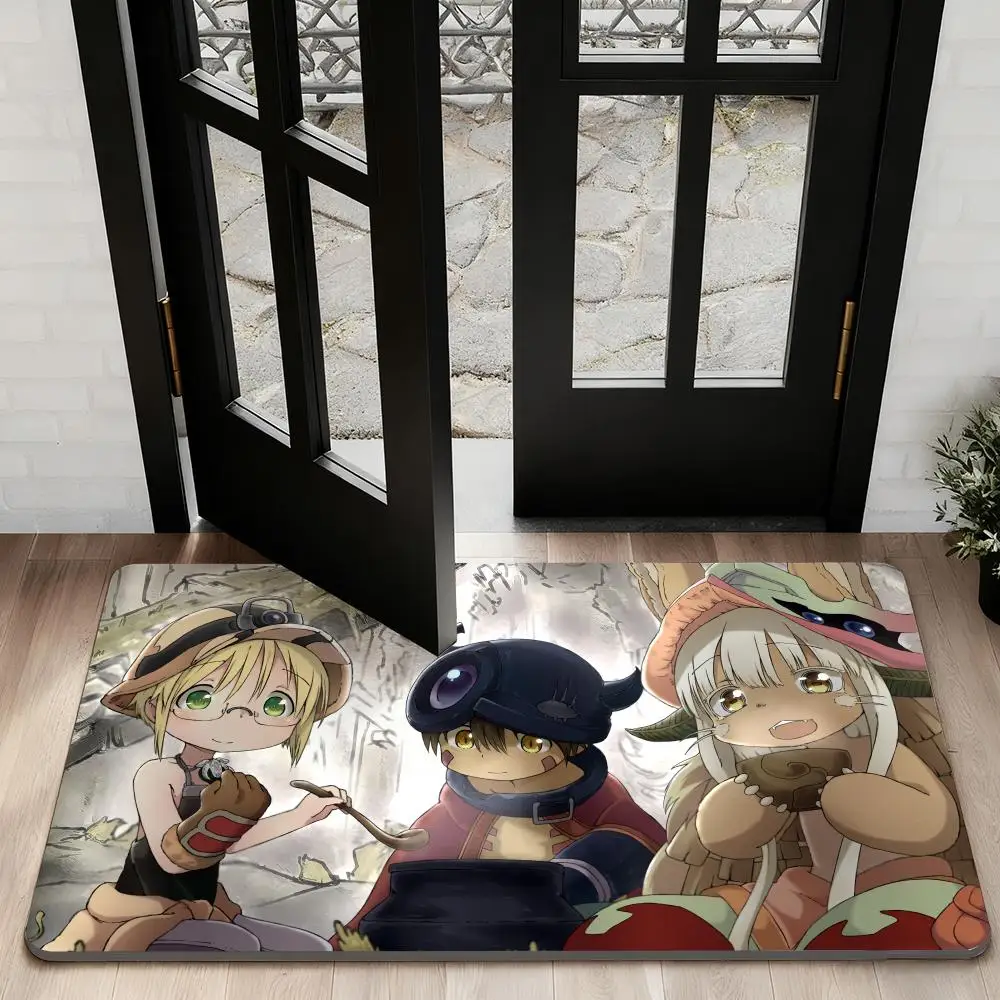 

Riko M-Made in abyss cute Floor Mat Diatom Bath Mat Absorbent Quick Dry Non-Slip TPR Backing Soft Plush Draining Rugs