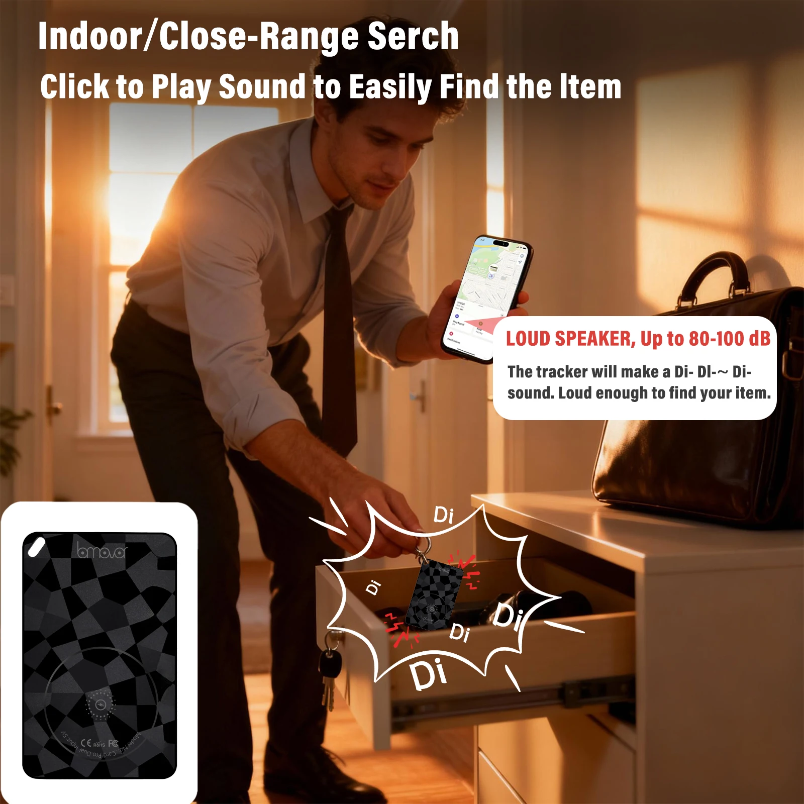 Thin Wallet Card Tracker Wireless Charging  GPS Smart Tag Air tag Work for Apple Find My APP Find Hub Keys Suitcase Bag Locator