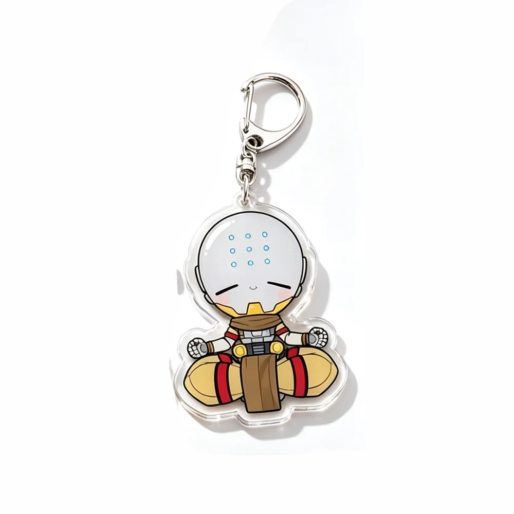 for Overwatch Game Peripheral Cassidy McCree Zenyatta Hanzo D Va Acrylic Keychain Cartoon Cute Decoration Pendant Festival Gift view 4