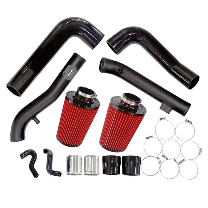 2.5 Inch Cold Intake Kit for 09-20 370Z/09-13 G37 3.7l V6, PCV Vent Hose Kit with Silicone Hose Side