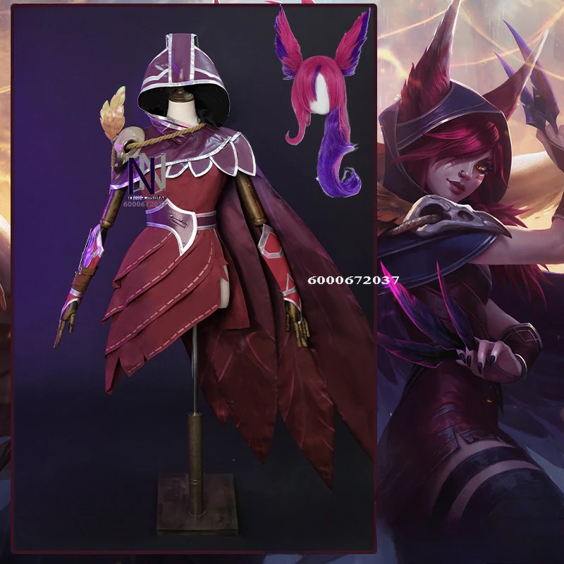 

The Rebel Xayah Cosplay Costume LOL Game Anime Outfit New Champion Halloween Carnival Party Suit with Cloak Comic Con Uniform