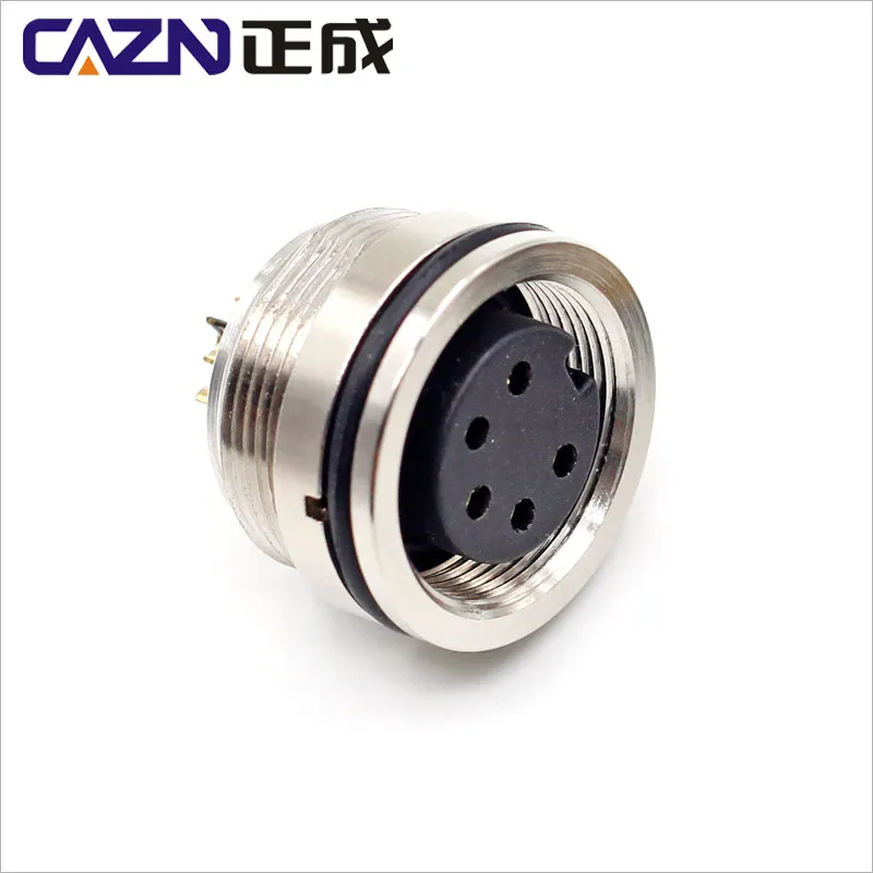 M16 Male Female Front Mount Socket 2 3 4 5 6 7 8 12 14 16 19 24Pin Solder Metal Waterproof IP67 Connector