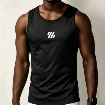 Men's Running Vest Summer Quick Dry Training Tanktop Workout Gym Singlets Fitness Tops Sleeveless Shirt Tee Sport Tank Top Men 4