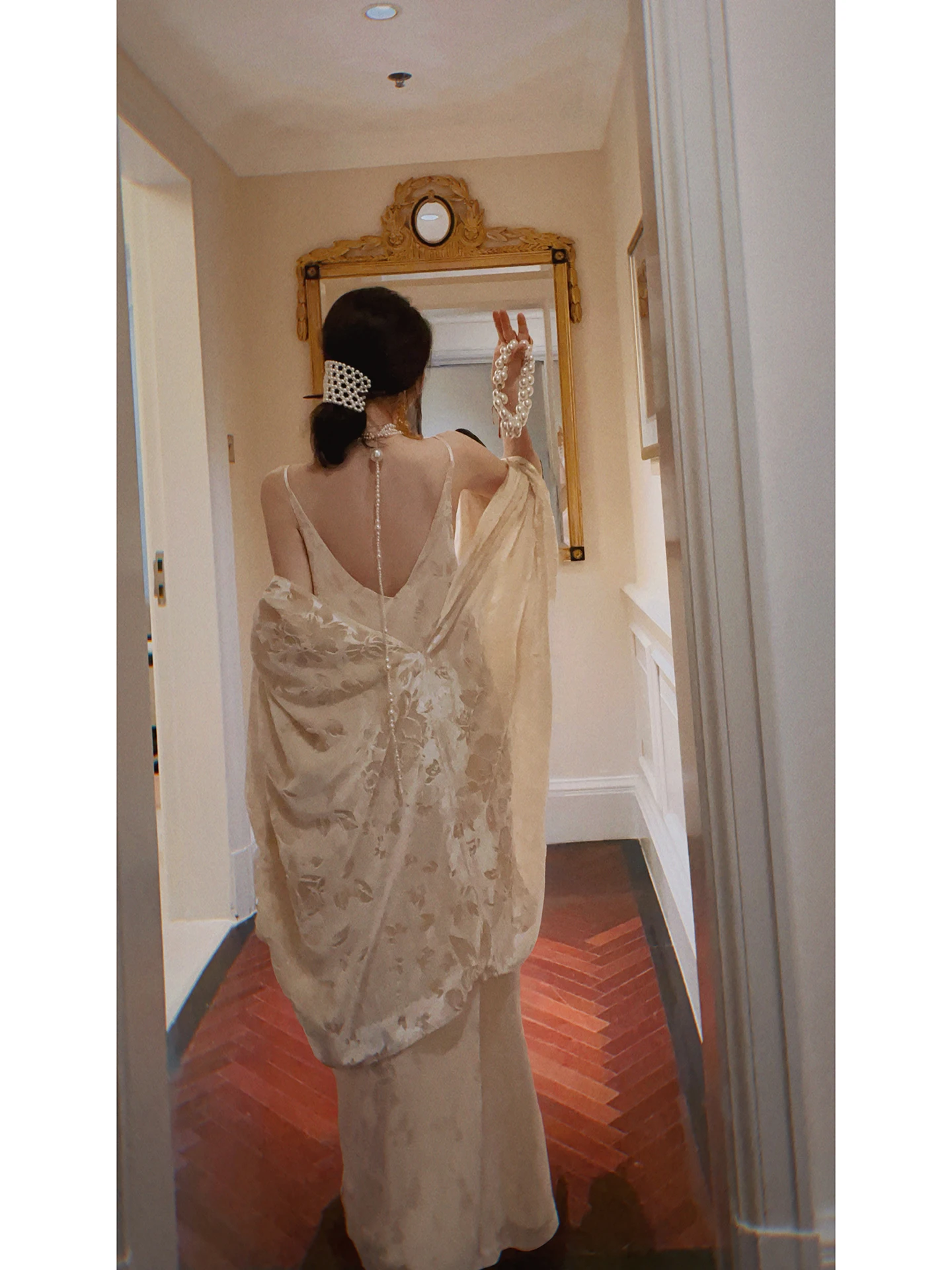 

Женский бархатный комплект из двух предметов Dr Fairy-Like Aosphere, винтажный комплект Lazy Sle Yanyan Human Nature White Tea Faion