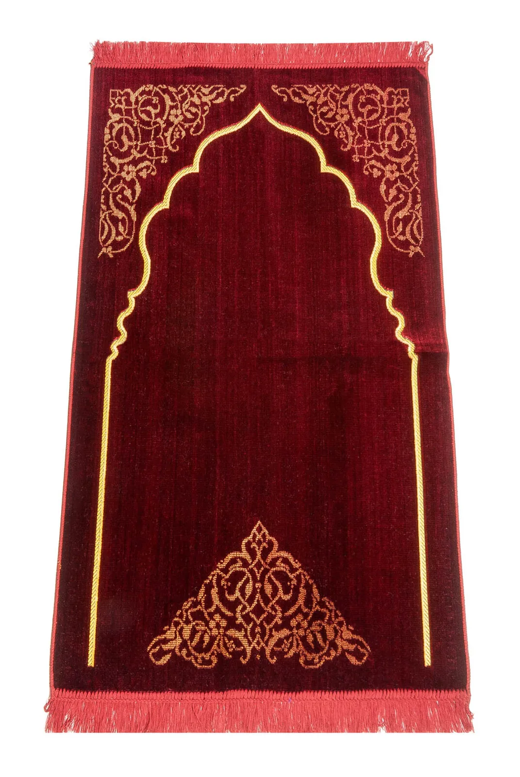 Dodya Velvet Prayer Rug Red Muslim Islam Sheet Prayer Mat Holy Quraan Islamic Mats