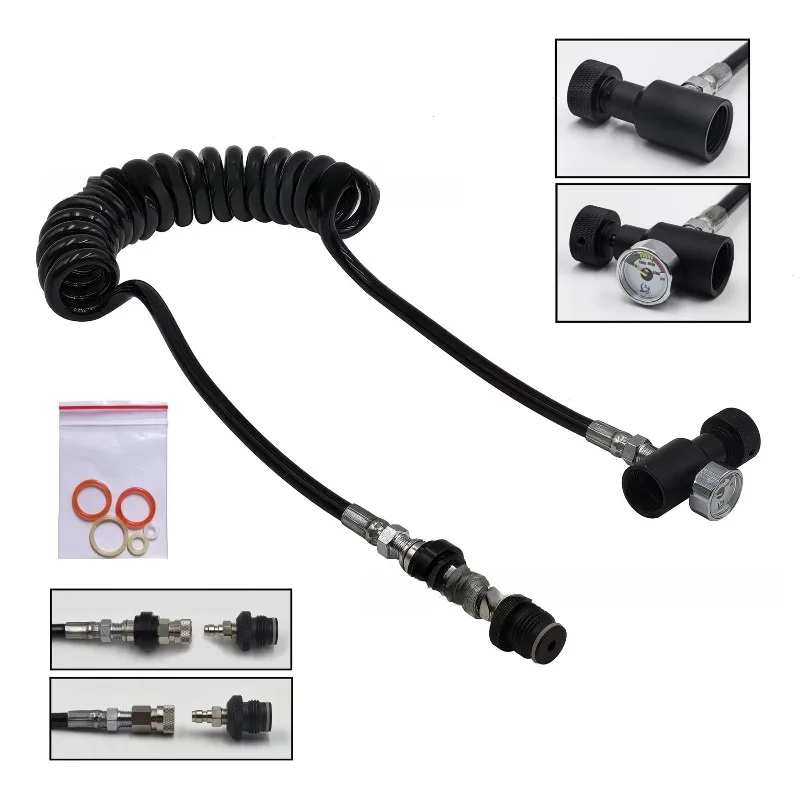 2.5M/3.5M coil vent hose G1/2 threaded connector