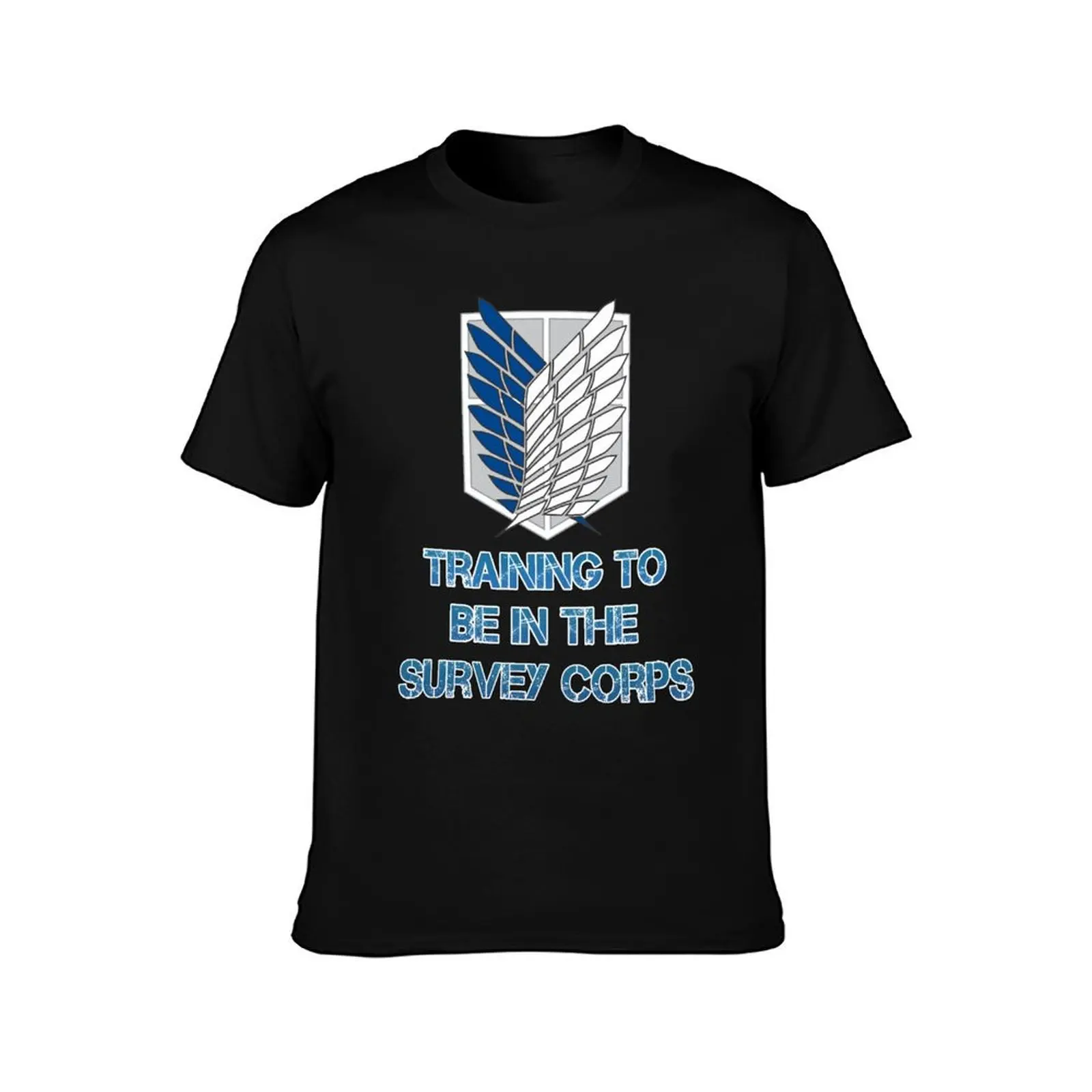 Training To Be In The Survey Corps T-Shirt, Summer Casual Cotton Tee, Oversized Streetwear Tops, Vintage Graphic Print