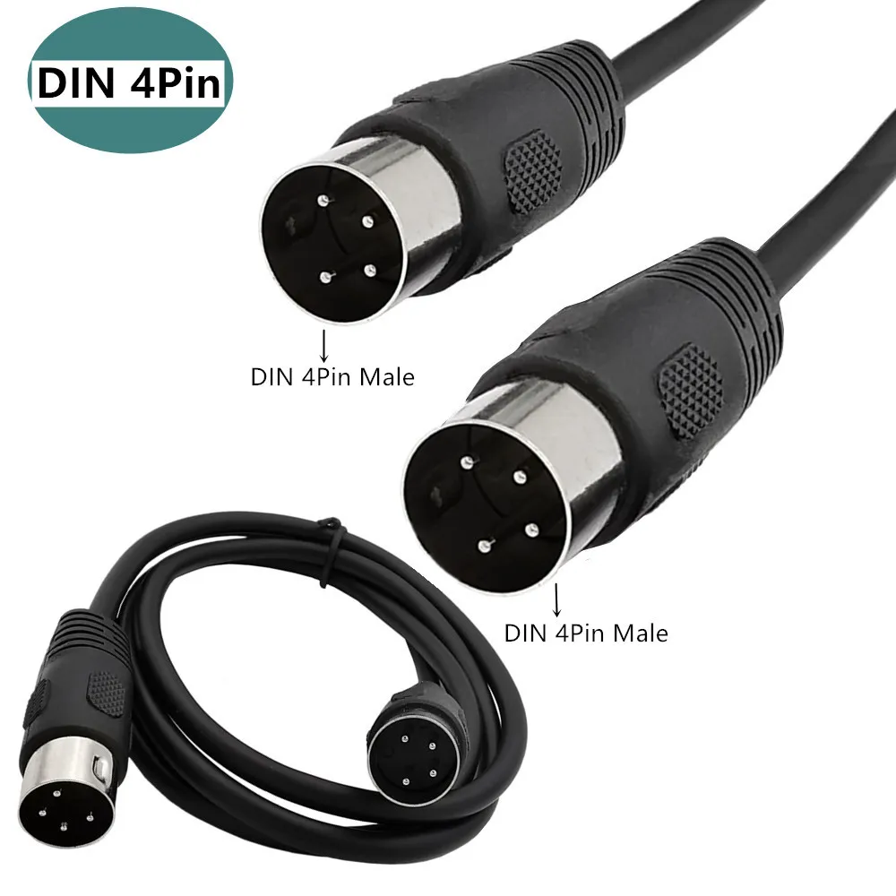 DIN 4pin male to female car audio and video old-fashioned keyboard interface midi medical wiring harness large DIN data cable