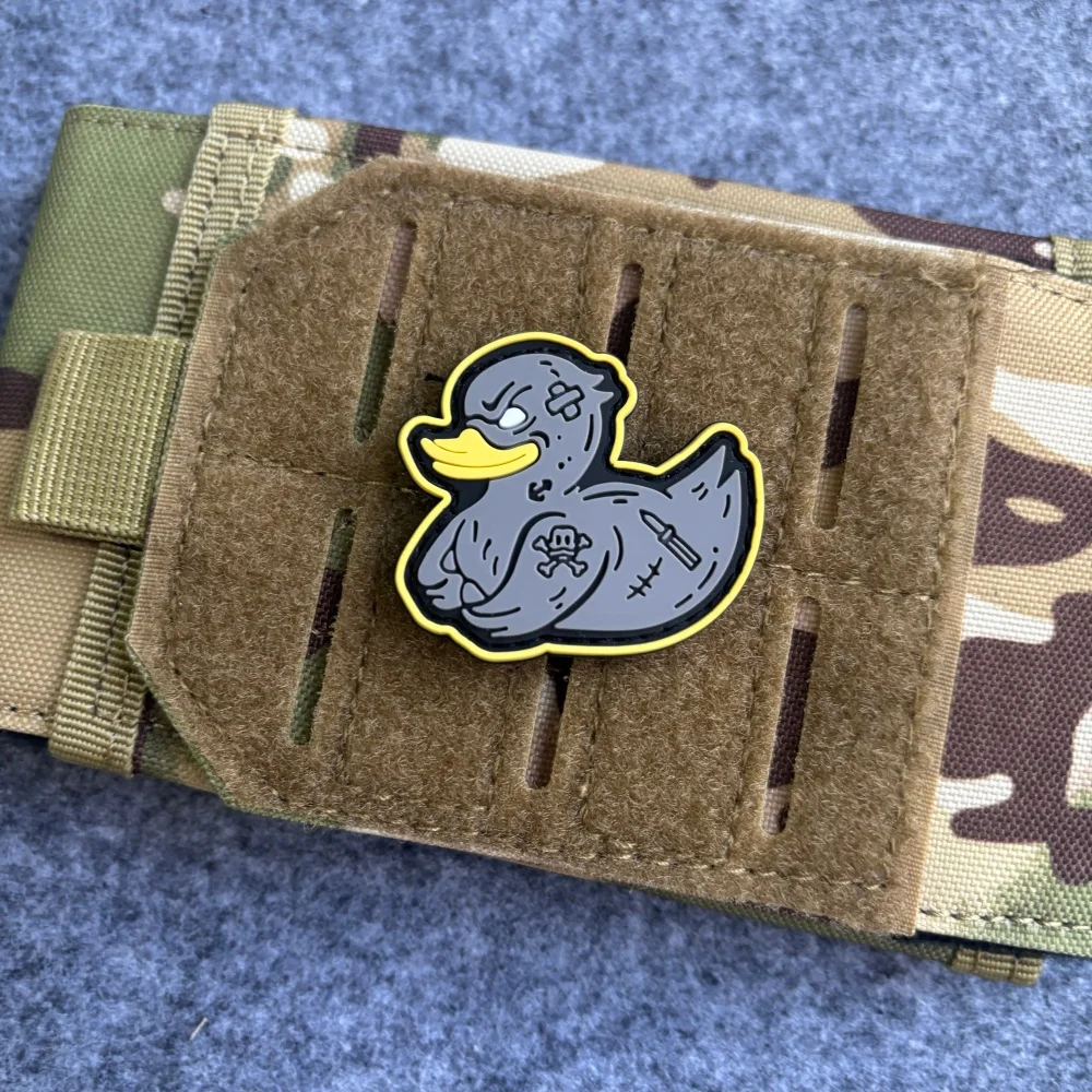 Angry Duck Parche táctico PVC gancho y bucle para mochila