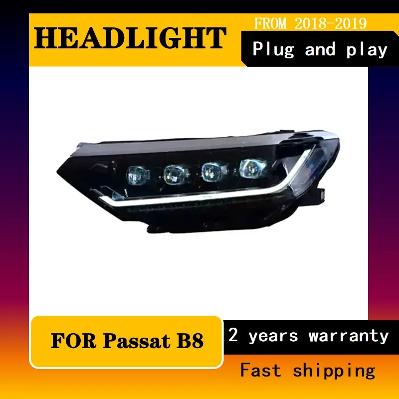 

Car Styling for Volkswagen VW Passat B8 Headlight 2015-2019 Magotan Headlight Daytime Running Lights DRL Angel Eye