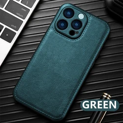 Luxury Leather Case Fashionable Phone Back Cover Quakeproof For iPhone 17 ProMax Air 16 E 15 14 Plus 13 Pro 12 11 XSMax
