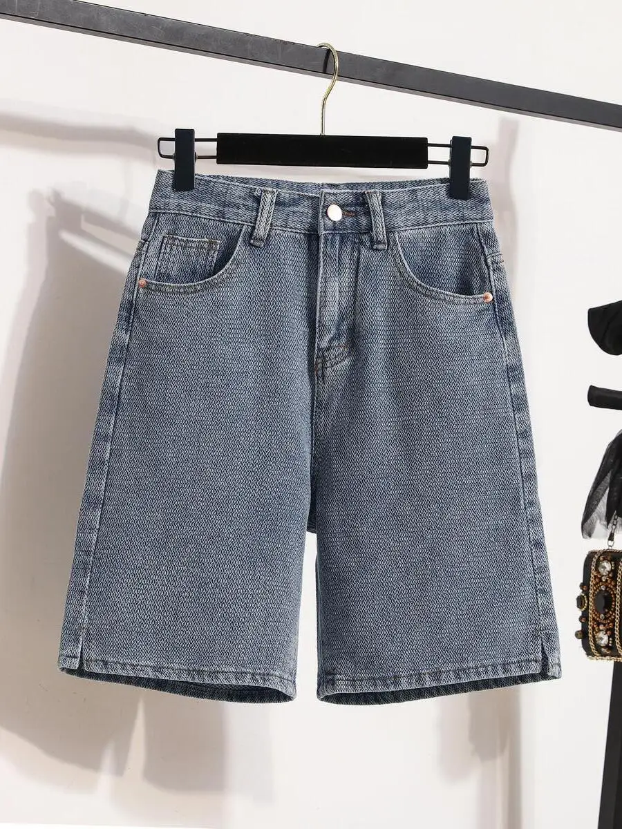 

Loose Straight Leg Men's ort Jeans Summer 2026 New American Trend Design Starry Pattern Casual Loose Fit Five-Quarter P...