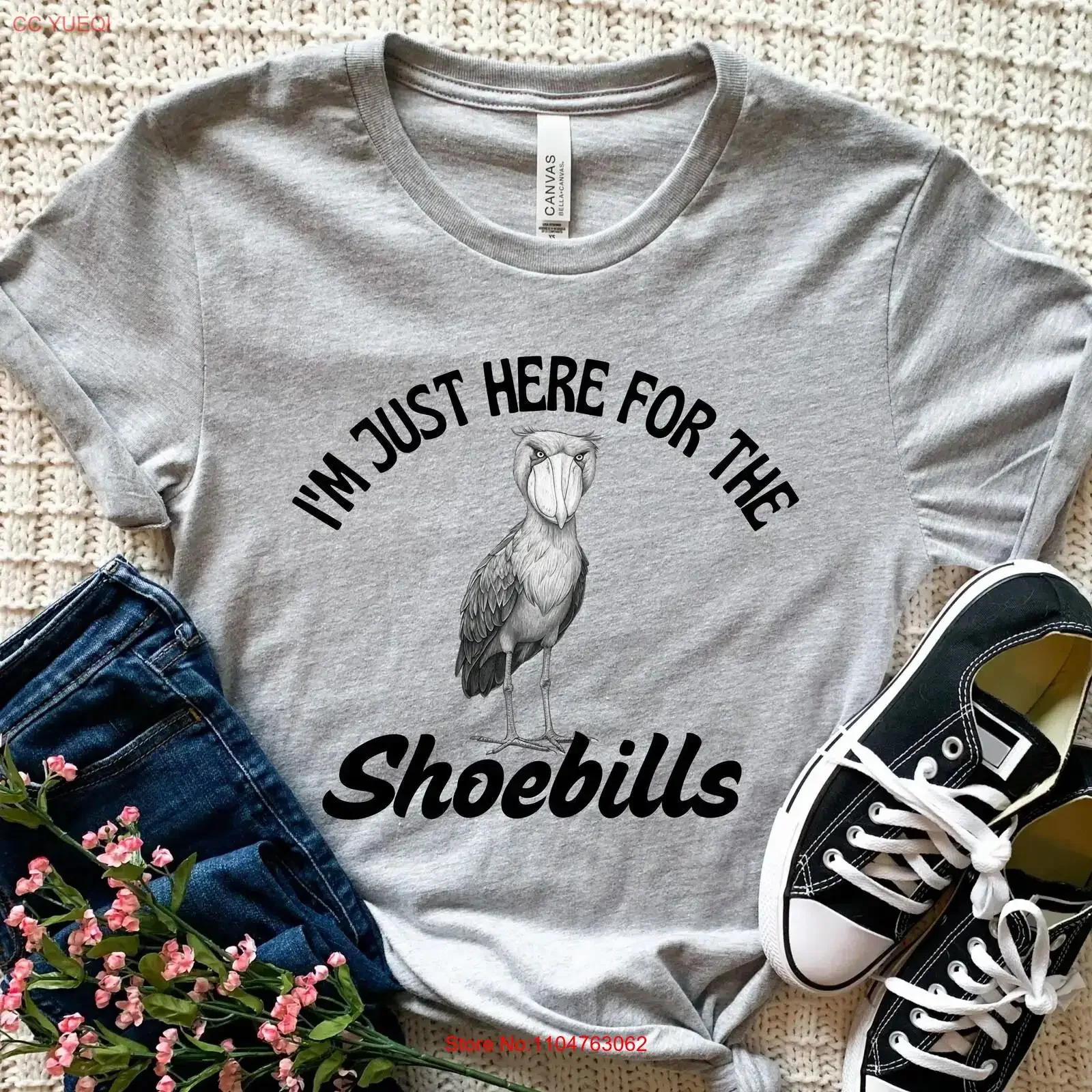 Shoebill T Shirt Bird Lover Stork Funny Exotic for Lovers vintage Washed Slightly graphic fashion homme Stylish Breathable