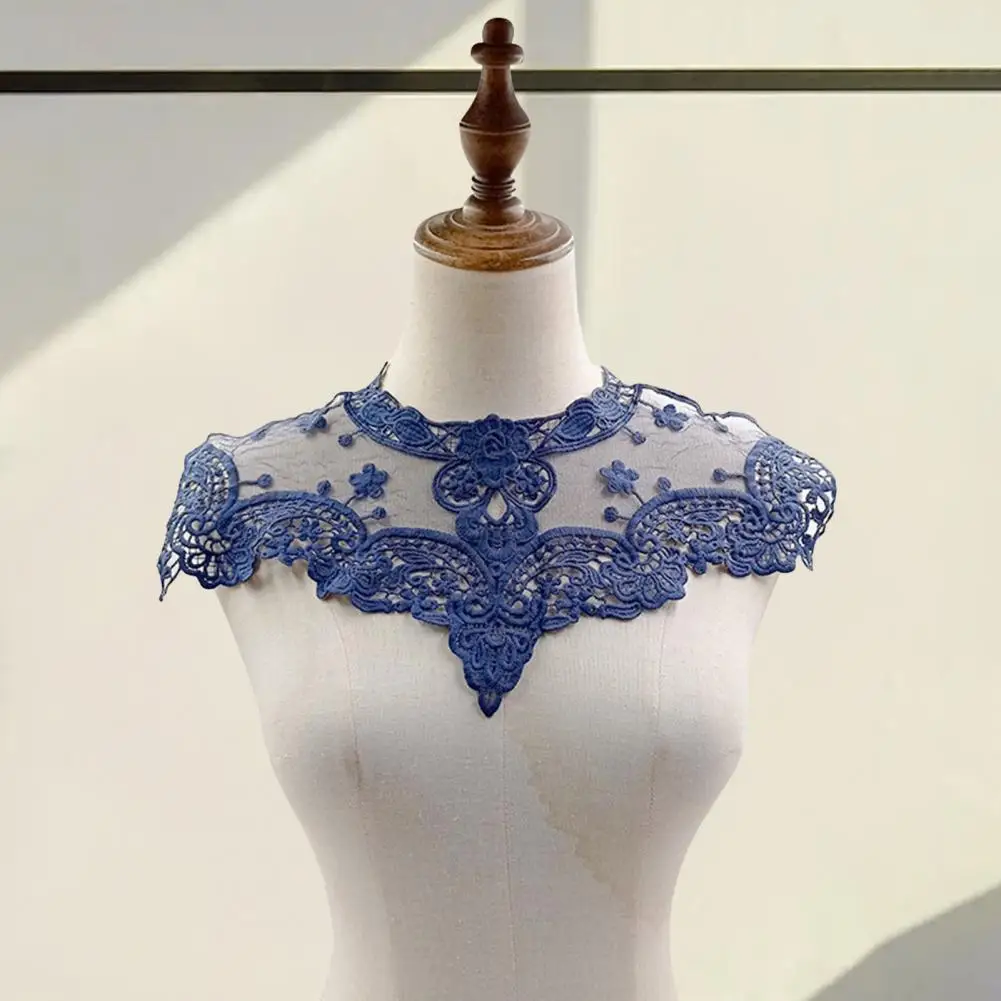 เครื่องประดับแฟชั่นแบบทำมือลายลูกไม้สุดหรูคอเสื้อปลอมปักลายดอกไม้ดีไซน์โปร่งลายเสื้อผ้ามีสไตล์