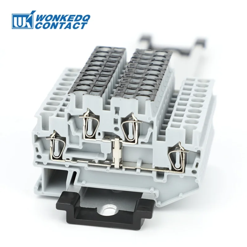 STTB 2.5-PV Double Level Terminal Block Equipotential Bonding 2.5mm² Spring-cage DIN Rail Connector Electric STTB2.5-PV