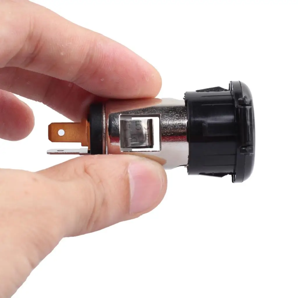 Waterproof Cigarette Lighter Socket Iron ABS Socket Universal Power Adapter for 125cc Electric Motorcycle