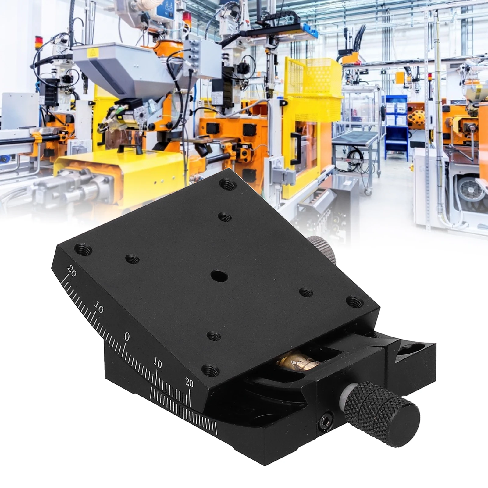 Goniometer Sliding Table Linear Stage Goniometer Turbine Worm Dovetail Fine‑Tune Manual  HXV‑A60 60x60mm