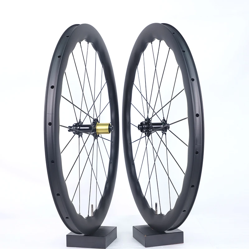 700c Matte UD Carbon Wheelset, high-strength clincher carbon fiber rim, front rear disc brake road bike wheel accessories