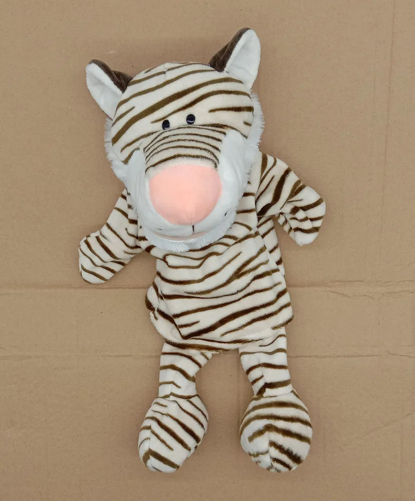 35cm Cartoon Tier Handpuppe eltern-kind-Spiel Puppe Löwe Elefant Schwein Beschwichtigen Spielzeug Geburtstag Geschenke Für Kinder