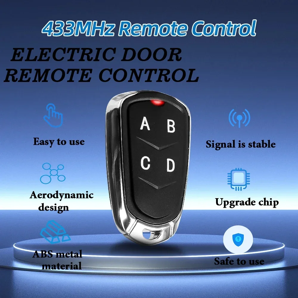 433MHz Remote Control Electric Gate Garage Door Opener Remote Control Duplicator Fixed Rolling Code Clone Copy Car Key