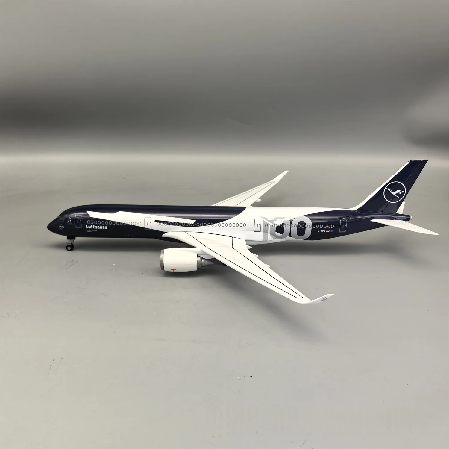 NEW 47cm Large Scale Lufthansa A350 100 Years Collectible Diecast Resin Airplane Model for Adults Aviation Gift or Collection