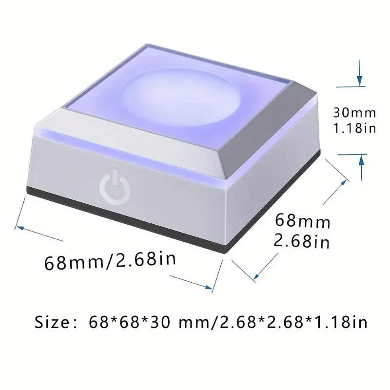 Imagem -05 - Toque Colorido Levou Base de Luz Arte de Vidro Lâmpada de Cristal Representam Quarto Decoração do Laser 3d