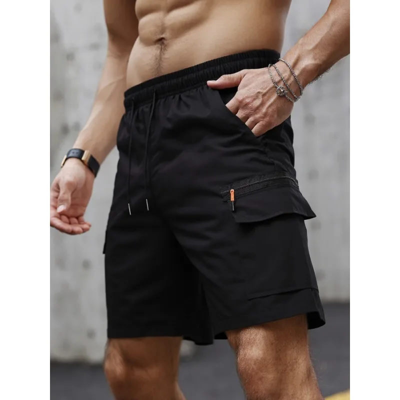 

Men's Casual Cargo Shorts Big Pockets Loose Fit Elastic Waist Lightweight Breathable Outdoor Sports Gym Work Shorts for Men