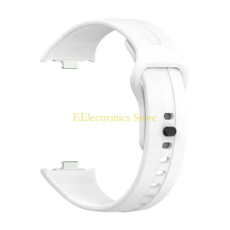 B03C Replacement Smartwatch Band for Watch 6 Active with Fixed Metal Attachments and Adjustable Tuck-Under Silicone Design