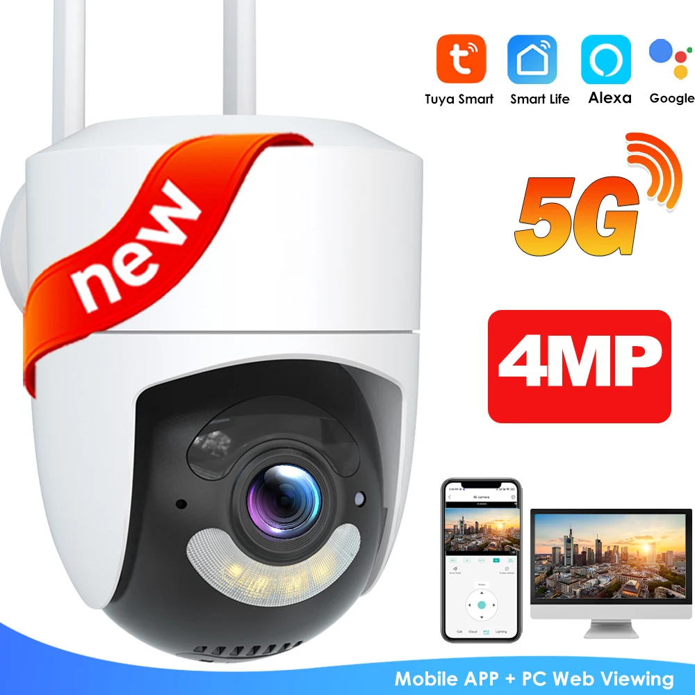 2.4G 5G WiFi Camera 6MP Tuya Camera Home Security Auto Tracking Alexa Google Home Surveillance Smartlife Video CCTV