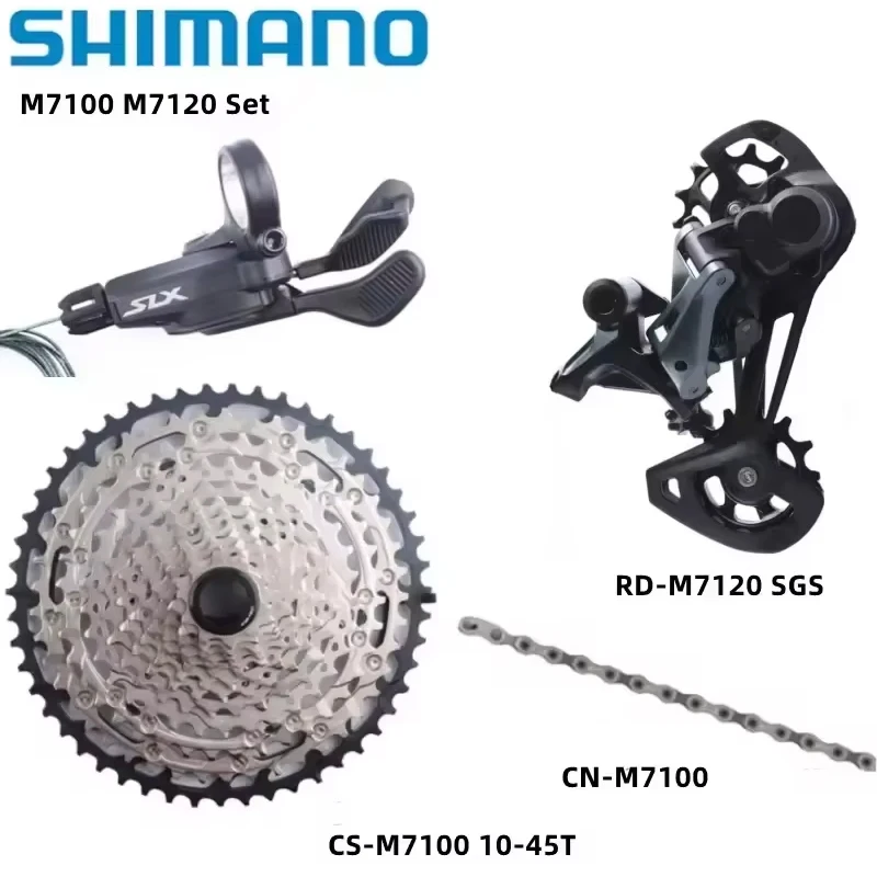 SHIMANO SLX M7100 12 Speed 10-51T Mini Set SL RD CS CN M7100 Shifter Rear Derailleur Cassette Chain RD M7100 M7120 Groupset